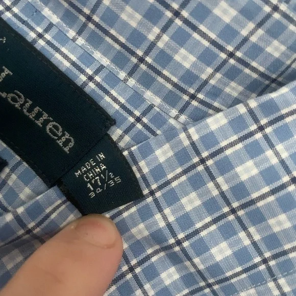 Blue men’s Ralph Lauren Blue Label size 17.5 and 34/35 casual fit - Picture 3 of 6